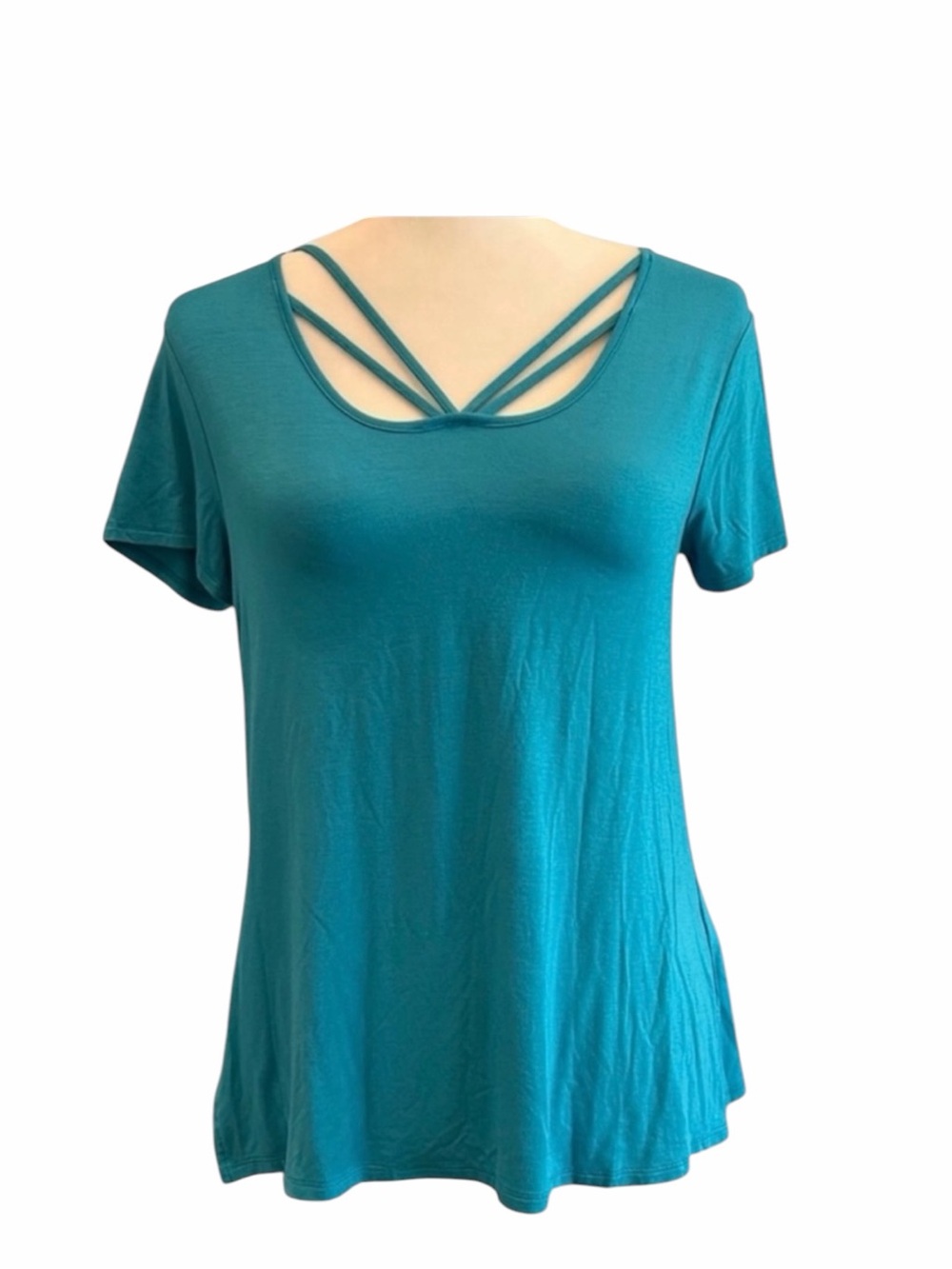 Cupio Short Sleeve Teal Top NWT